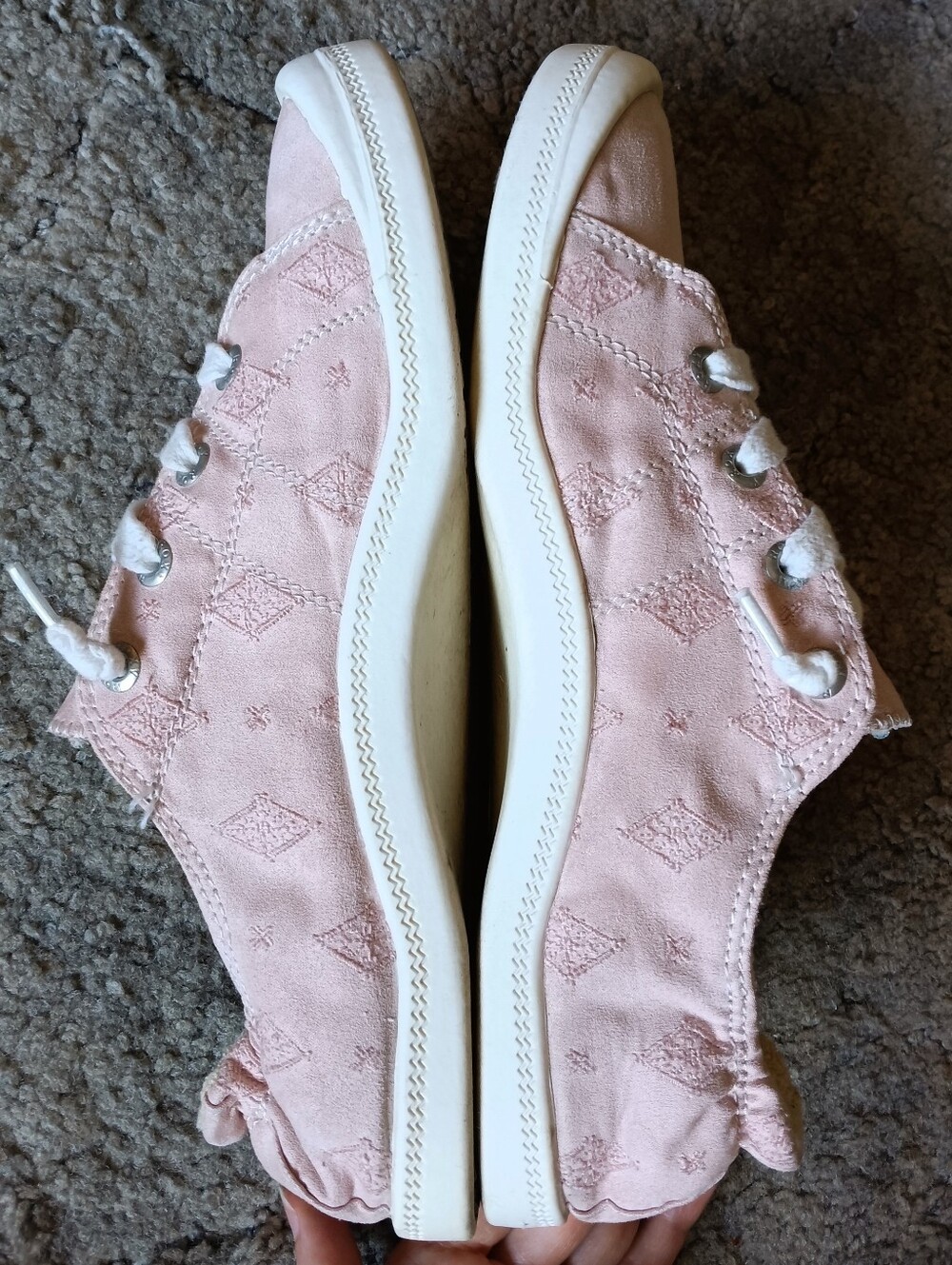 🩷 Roxy Bayshore II Pink Slip-on Sneakers Shoes Womens 9.5 Memory Foam Summer - Picture 10 of 14